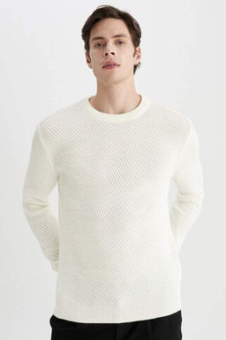 Standart Fit Normal Kesim Bisiklet Yaka Triko Kazak - Defacto фото 5