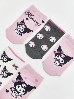 Kuromi Desenli K?z ?ocuk Patik ?orap 5li