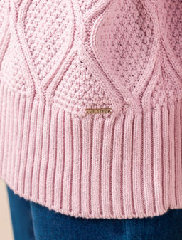 Свитер из мягкой пряжи крупной резной вязки - Vilatte фото 11