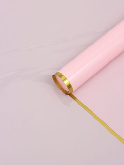 Цена за 20 шт. Пленка для цветов, «Кайма с тиснением», розовая, 57×57 см