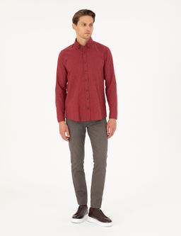 Рубашка Pierre Cardin Regular Fit вишневая