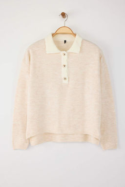 Indigo Yumusak Dokulu Genis Kal?p Triko Kazak TWOAW26KZ00062 - Trendyolmilla фото 7