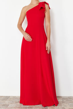 TRENDYOLMILLA Siyah A-Kesim Dokuma S?k Abiye & Mezuniyet Elbise TPRSS24AE00163  фото 18