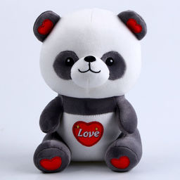 Мягкая игрушка «Панда», размер 22 см, цвет серо-белый