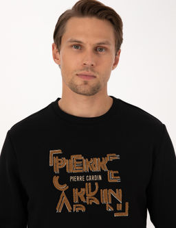 Siyah Regular Fit Sweatshirt - Pierre cardin фото 2