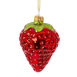 Украшение новогоднее "Клубника", L6 W6 H10 см