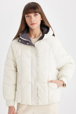 Su Itici Mevsimlik Mont Kapusonlu Cepli Fermuarl?