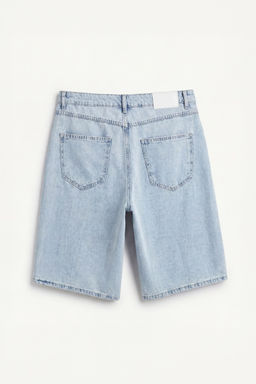 Yumu_ak Dokulu Baggy Fit Bermuda Jean _ort - Defacto фото 6