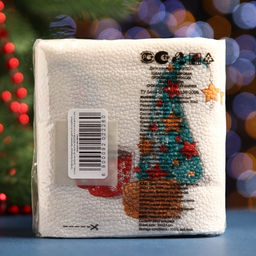 Цена за 4 шт. Салфетки новогодние бумажные Гармония цвета Волшебный колпак, 24?24 см, 50 шт.