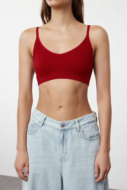 TRENDYOLMILLA Ekru Seamless/Dikissiz Ip Ask?l? Balensiz Kaps?z Bralette Orme Sutyen THMAW22SU0030 фото 2