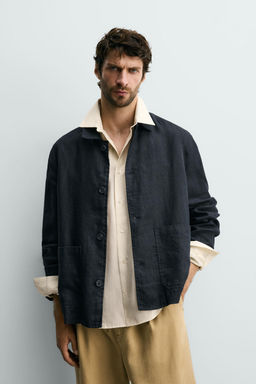 POLO PUNTO REGULAR FIT 100% LINO / Marino oscuro - Zara фото 18