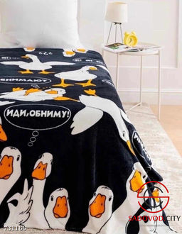 Плед флисовый с принтом гуси - Bruno фото 2