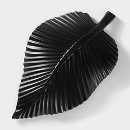 Блюдо для фруктов Доляна «Лист», 35.5×20×5.5 см, чёрное