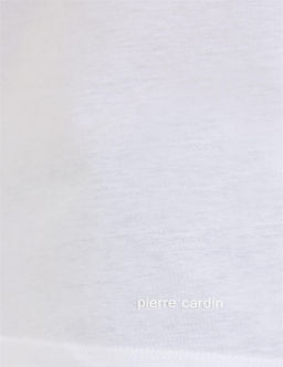 Beyaz Slim Fit V Yaka Basic Ti__rt - Pierre cardin фото 5