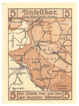 5 пфеннигов 1922 года Германия  Нотгельд (Леобшютц)