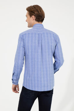 Erkek Mavi Uzun Kollu G_mlek