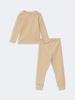 Bisiklet Yaka Uzun Kollu Basic Erkek Bebek Pijama Tak?m?