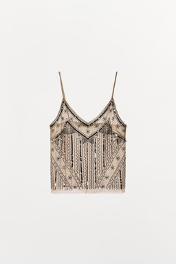 EMBROIDERED CAMISOLE TOP - Zara фото 5
