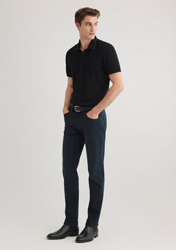 Jake Mavi Black Puslu Gece Mavisi Jean Pantolon фото 2