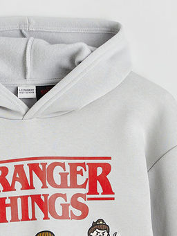Stranger Things Bask?l? Erkek ?ocuk Kal?n Sweatshirt