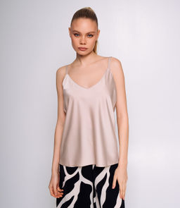 Топ #ОКТ025001, светло-бежевый