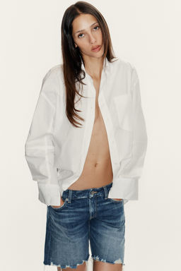 TRF MID-RISE DENIM BERMUDA SHORTS - Zara фото 17