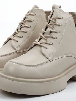 01-XKL22-107R LT. BEIGE Ботинки демисезонные женские (натуральная кожа, байка)