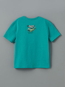 Bisiklet Yaka Bask?l? Erkek ?ocuk Ti??rt 2li