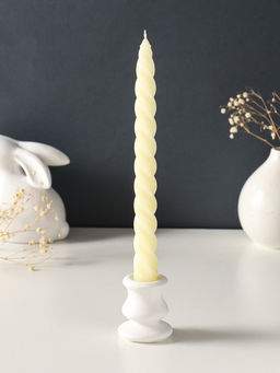 Набор свечей витых, 2.3×24.5 см, 5 ч, 50 г, 2 шт., слоновая кость