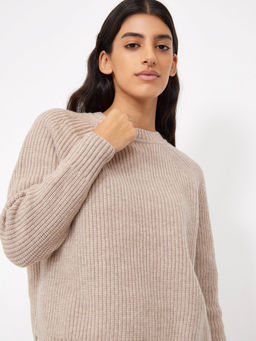 Джемпер с разрезами по бокам B2890/cammello - Emka фото 2