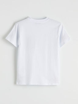 Bisiklet Yaka ?i?ekli Kad?n Ti??rt