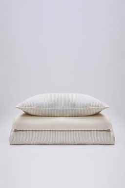 Trendyolmilla Home Anstrasit Pamuk Polyester Kar?s?ml? Cizgili Tek Kisilik Nevresim Tak?m? 160x220cm TPHSS25TKN00000  фото 3