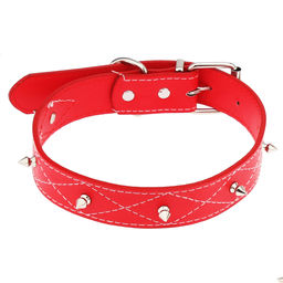 Пэт тойс (Pet toys) Ошейник для собаки Шипы 3х56см, металлическая застежка, под кожу, металл декор, на картоне, цвета в ассортименте: красный, синий, черный, темно-коричневый (Китай)