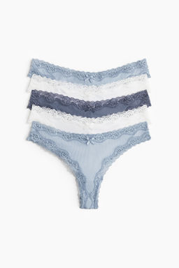 Pack de 5 bragas Brazilian de microfibra y encaje - H&m фото 6