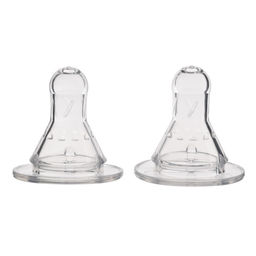 Цена за 2 шт. Соска на бутылочку M&B, антиколиковая, классическое горло, от 3 мес., средний поток, №1, 2 шт.