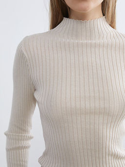 Yar?m Bal?k?? Yaka Kad?n Triko Kazak