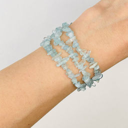 Бусины для украшений из Аквамарина крошка 80 см