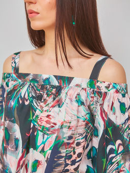 Блуза с открытыми плечами - Marchello marchellini фото 8