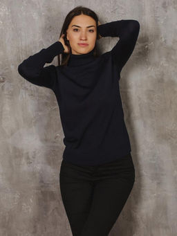 Водолазка "Акси" темно-синий (шерсть 60%)