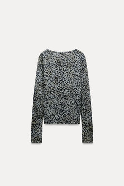 ANIMAL PRINT KNIT TOP - Zara фото 4