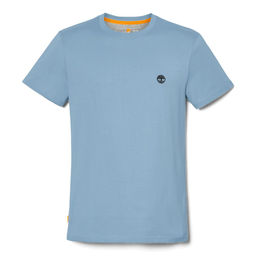 Футболка Timberland T-Shirt Dunstan River Jersey Crew Neck Slim синяя  фото 5