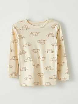 Bisiklet Yaka Uzun Kollu Bask?l? Pamuklu Erkek Bebek Pijama Tak?m - Waikiki фото 2