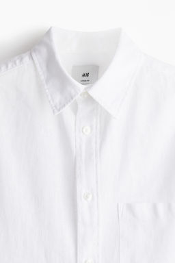 Camisa en mezcla de lino Relaxed Fit - H&m фото 3