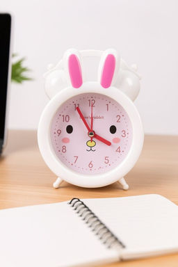 Часы-будильник Honey bunny, pink (15,5х13 см)