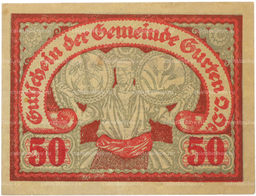 Банкнота 50 геллеров 1920 года Австрия  община Гуртен (Нотгельд)