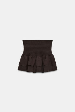 SHORTS NIDO DE ABEJA VOLANTES / Marr?n - Zara фото 8