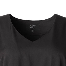 Платье женское миди MIST plus-size, чёрное, размер 52, однотонное