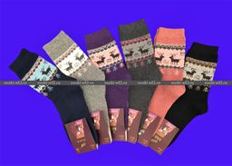 Цена за 12 пар. Носки женские АНГОРА Олени 36-41 (фактически 36-40) - For you фото 8