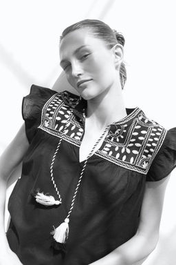 Blusa bordada de algodon - H&m фото 2