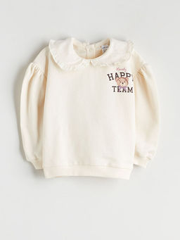 Bebe Yaka K?z Bebek Sweatshirt ve Tayt